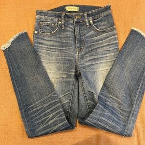 Madewell Raw-Hem Skinny Jeans in Medium Blue Wash